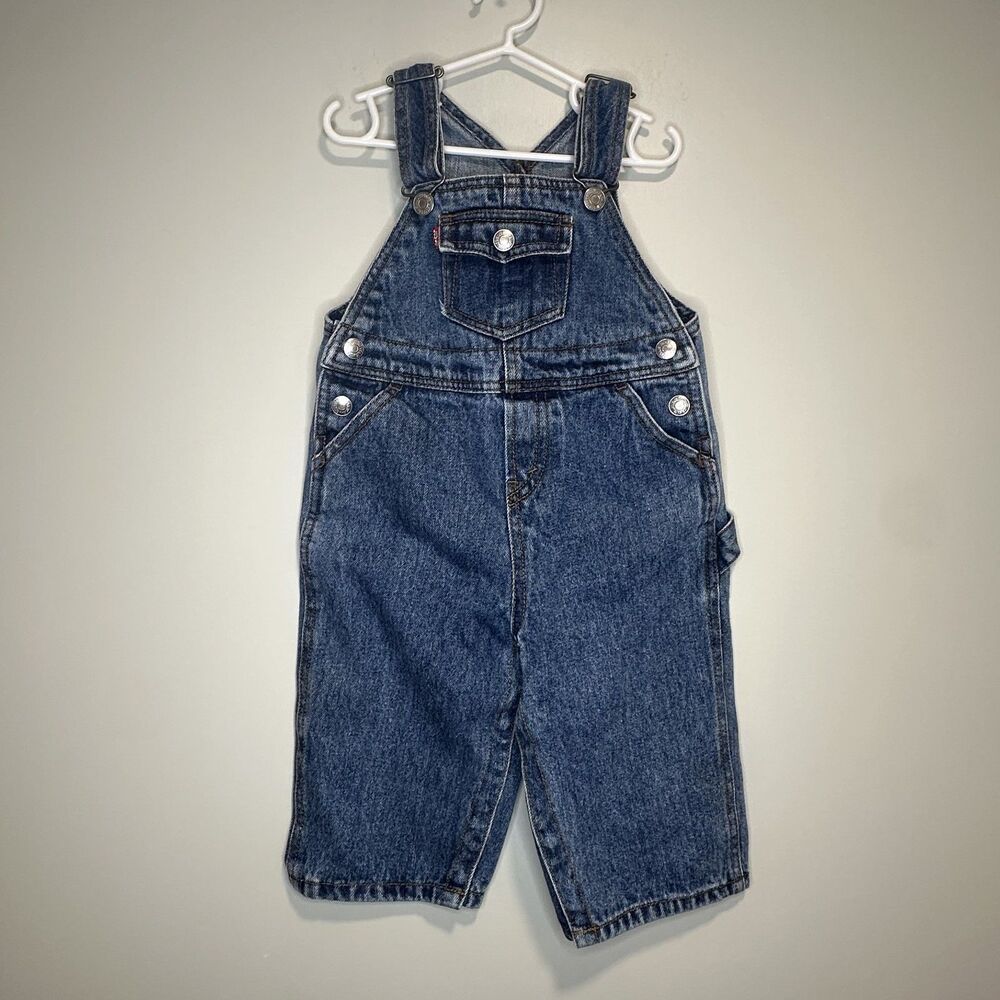 Levi's Vintage Kids Denim Overalls Size 18M Blue Cotton Classic